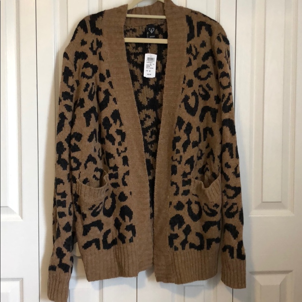 NWT Leopard Cardigan
